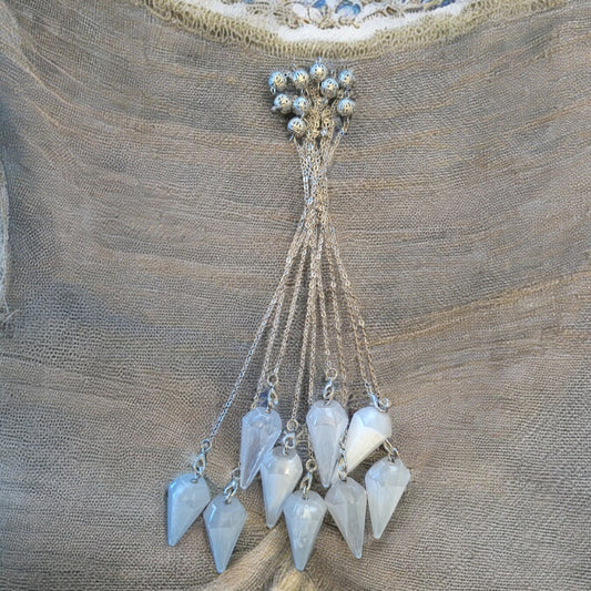 Satin Spar Selenite Pendulum