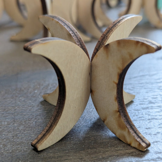 Multi Moon Wooden Sphere Holder