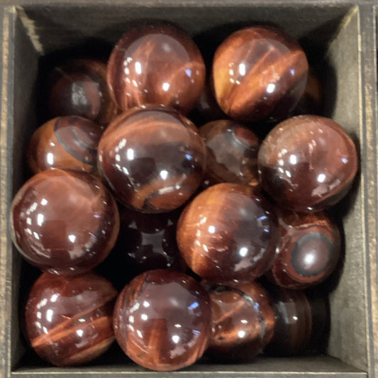 Red Tiger Eye Spheres
