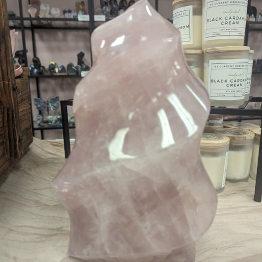 Rose Quartz Flame - Statement Piece