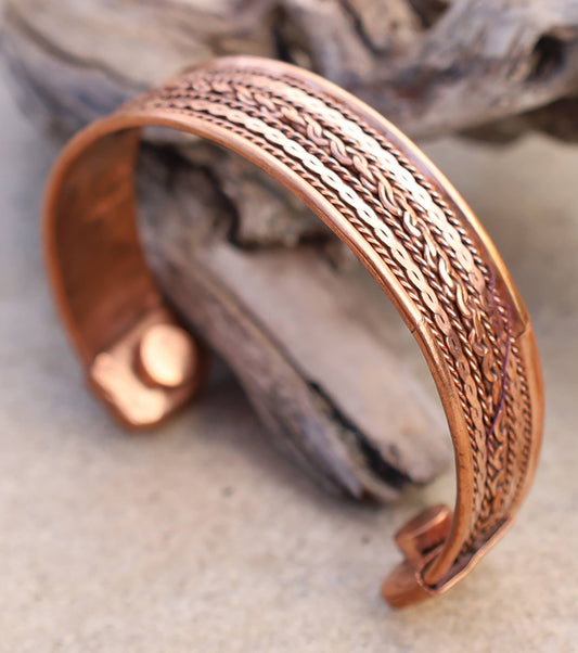 Pure Copper Twisted Wire Cuff Bracelet