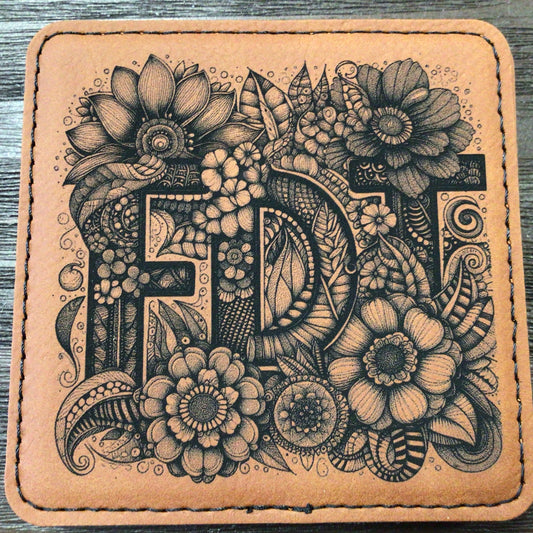 Flower Leatherette Coaster