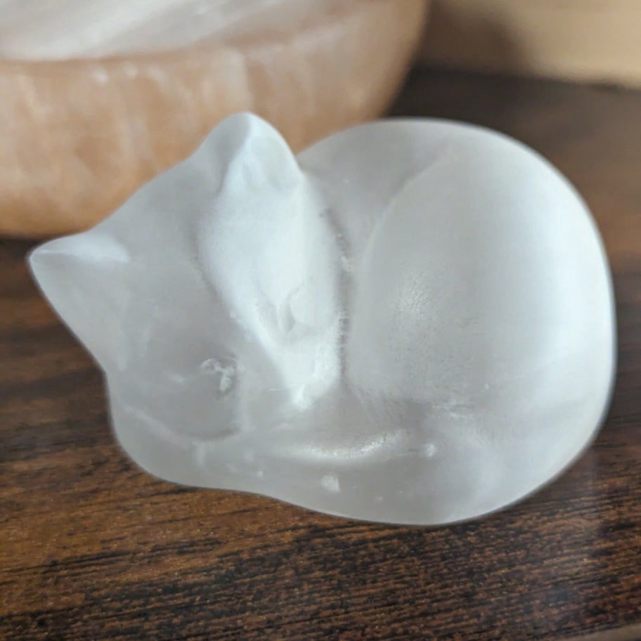 Satin Spar Selenite Cat