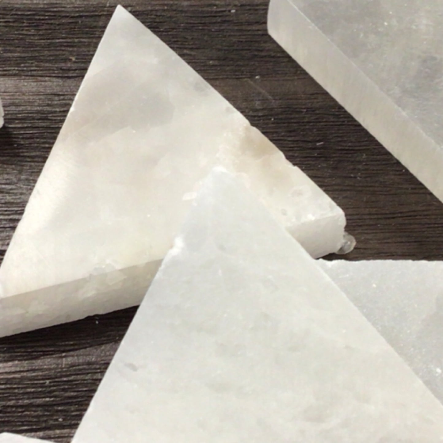 Satin Spar Selenite Triangle