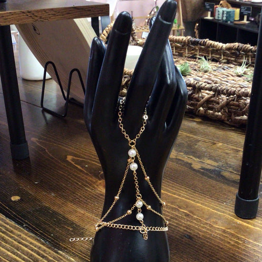 Bracelet Chain Gold Pearl