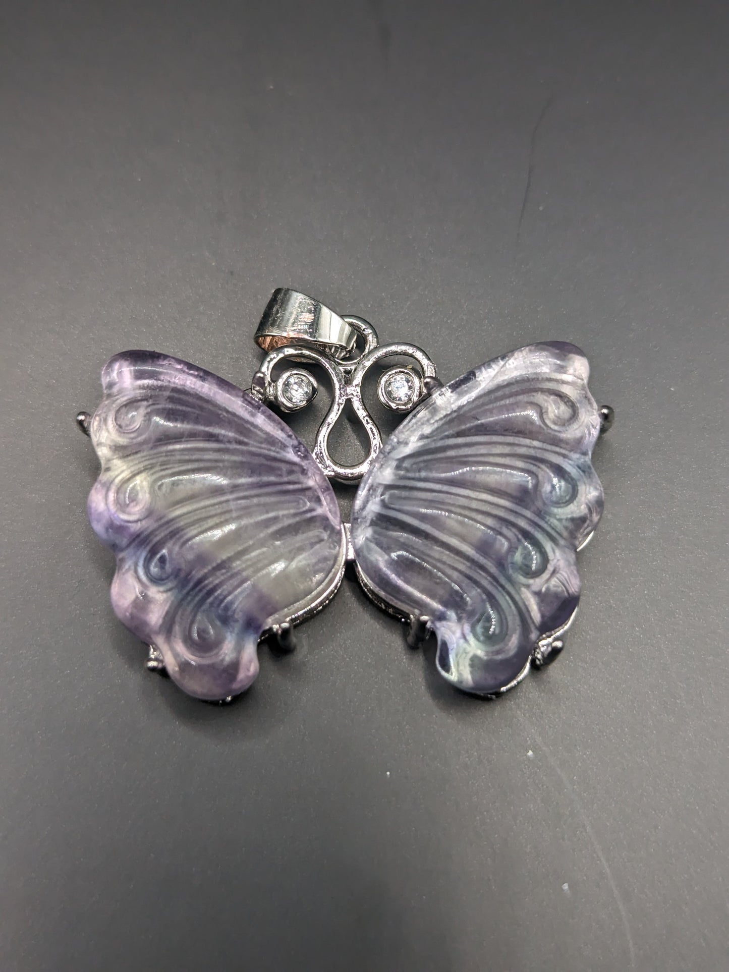 Fluorite Butterfly Pendant