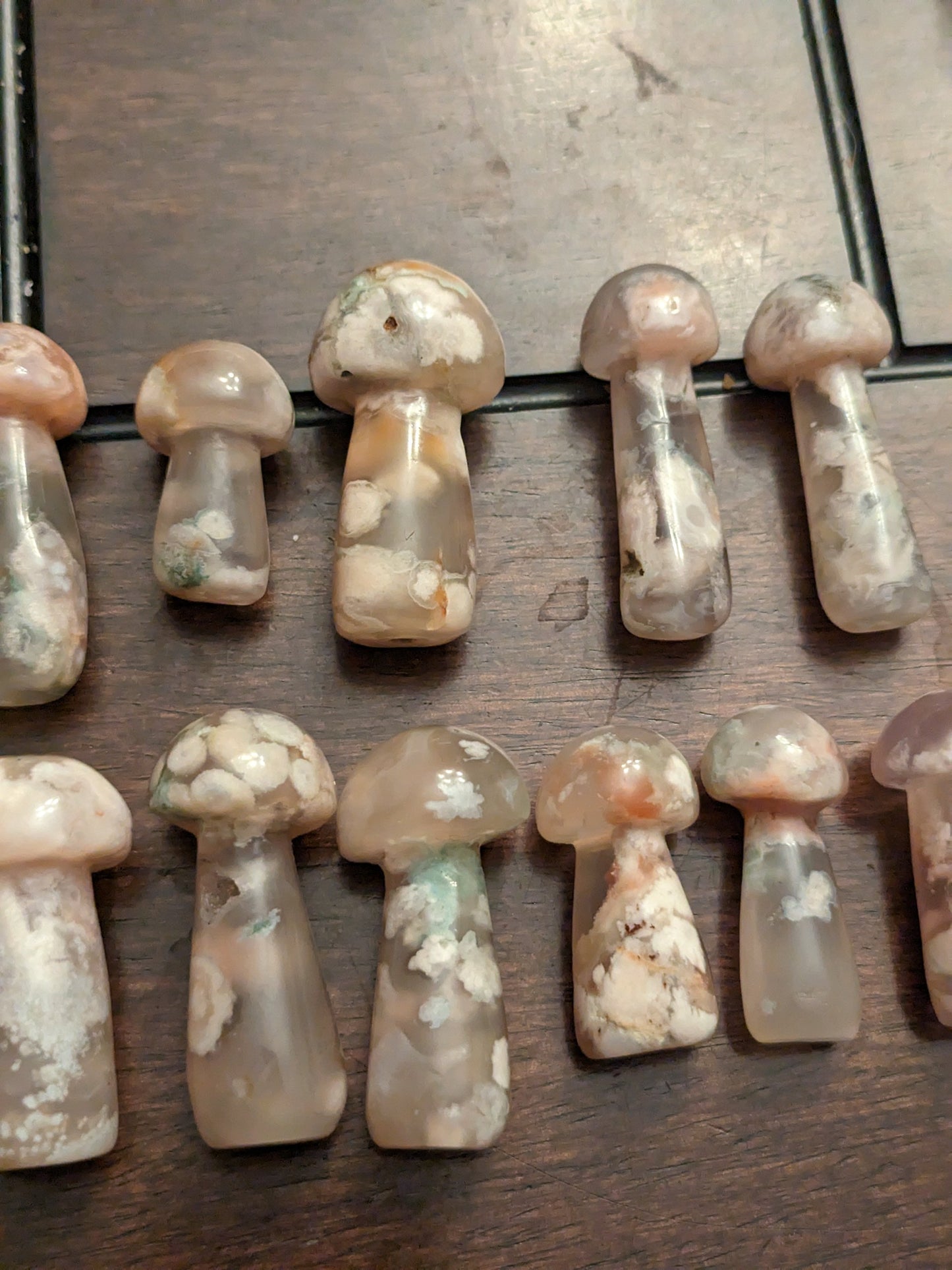 Flower Agate Mushrooms