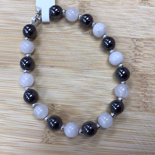 Rose Quartz and Hematite Bracelet