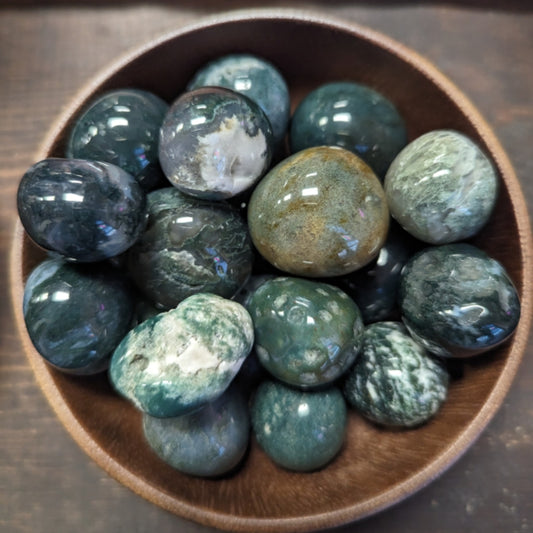 Moss Agate Tumbles