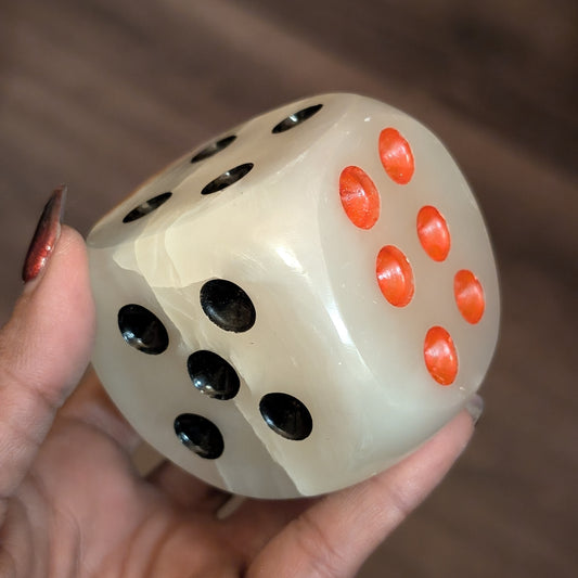 Banded Calcite "Green Onyx" Dice