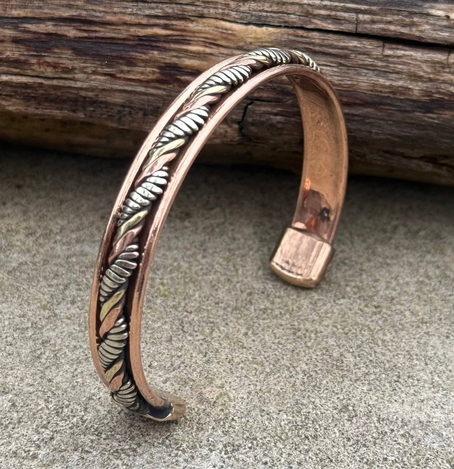 Pure Copper Twisted Open Back Bracelet