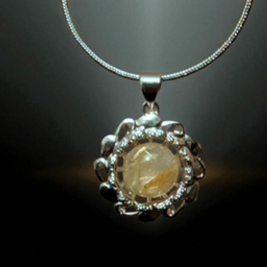 Rutile Quartz Pendant Necklace