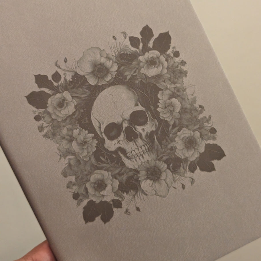 Skulls and Roses Engraved Journal
