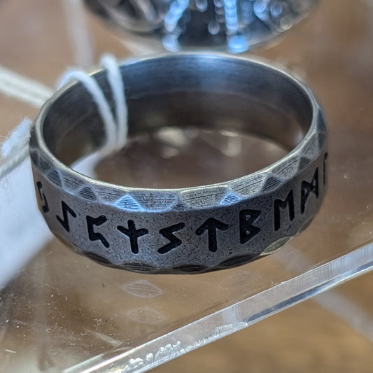 Hammer Stamped Nordic Ring