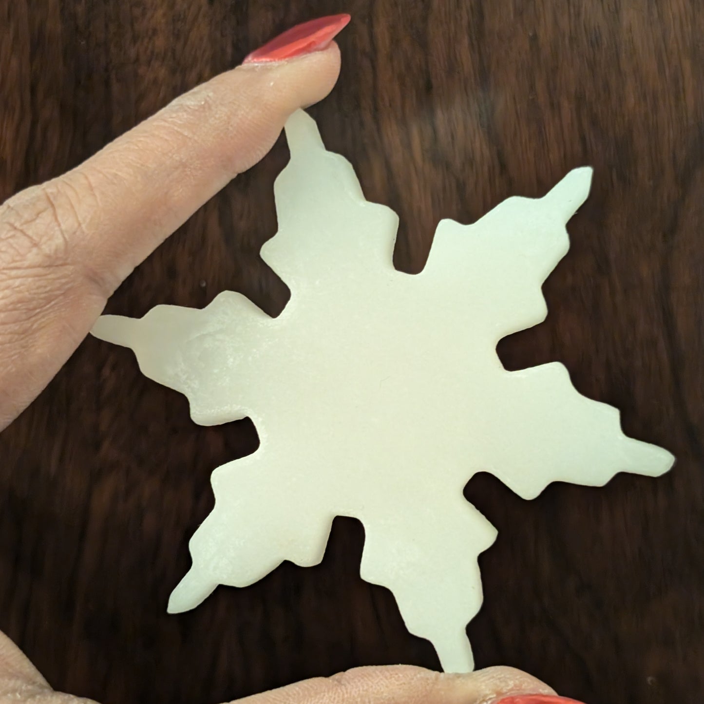 White Large Snowflake Carving