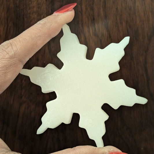 White Large Snowflake Carving