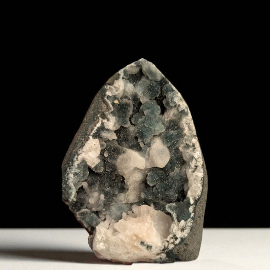 Blue Chalcedony Geode with Stilbite & Apophyllite #398820
