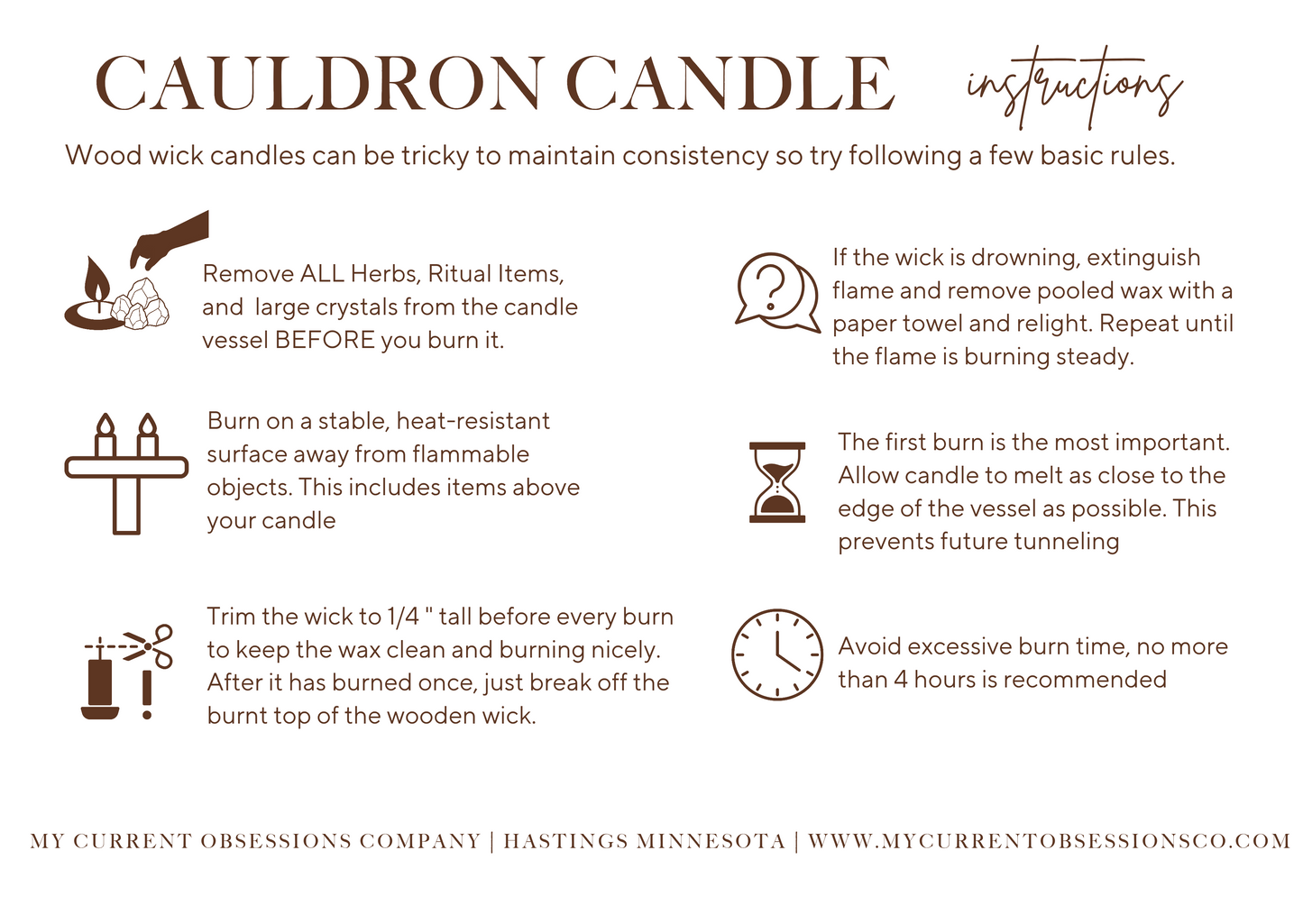 Inner Strength & Understanding - Crystal Cauldron Intentions Candle